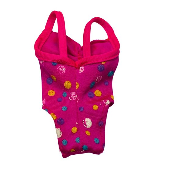 Vintage Barbie Pink Polka Dot One piece Swimsuit - Picture 5 of 6